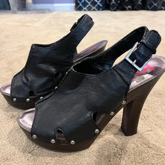 🚨3 for $15🚨 KENSIE GIRL open toe platform heels - Picture 1 of 5